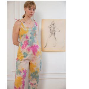Rainbow Tie Dye Slate Coveralls